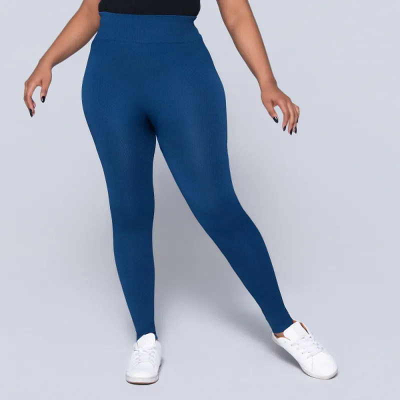 Royal Blue Ribbed Gym  Leggings sold by Fashion World