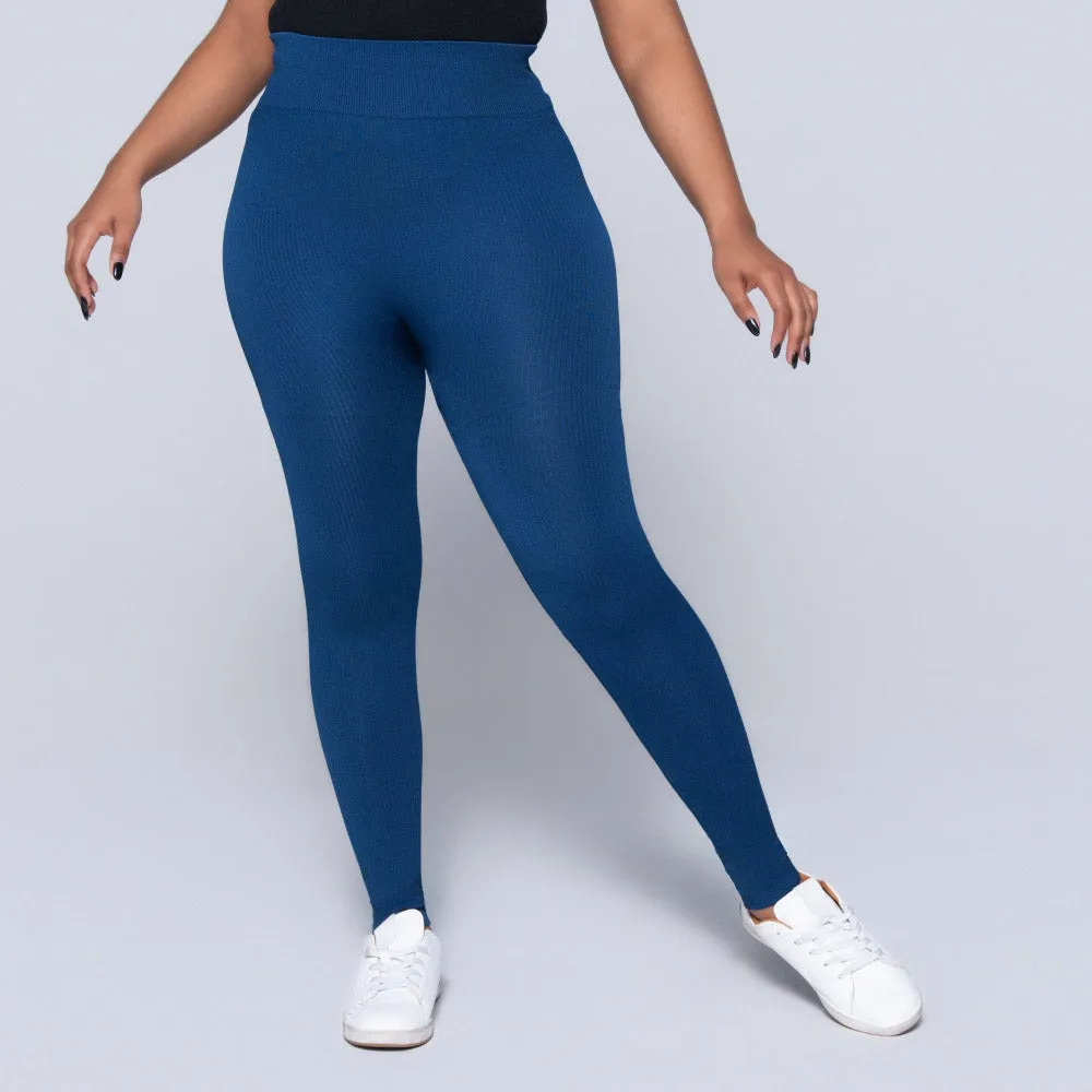 Royal Blue Ribbed Gym Leggings sold by Fashion World