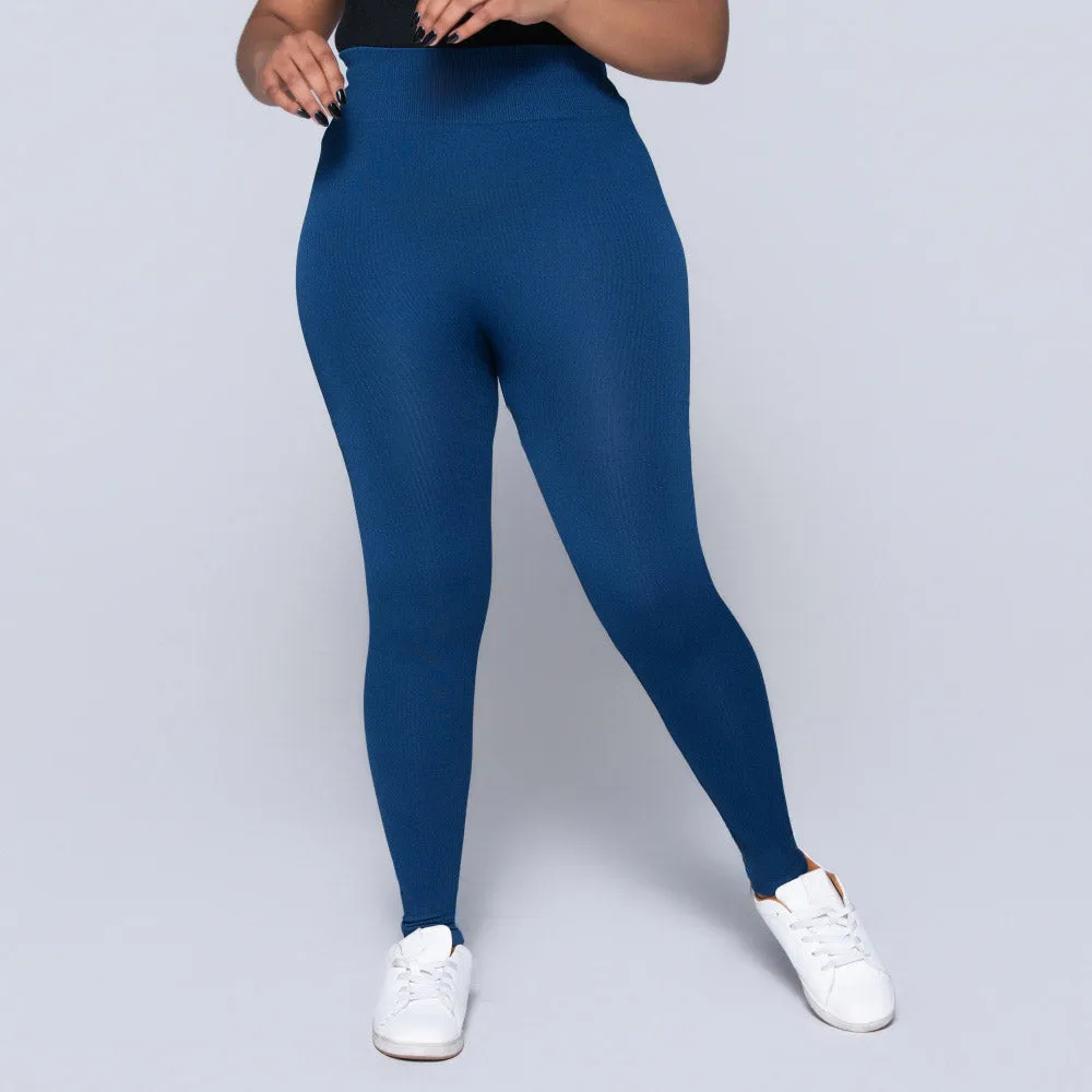 Royal Blue Ribbed Gym Leggings sold by Fashion World product image thumbnail 4