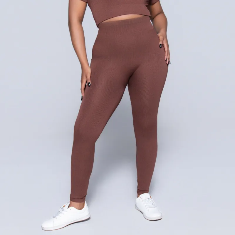 Brown Active Wear Gym Pants sold by Fashion World
