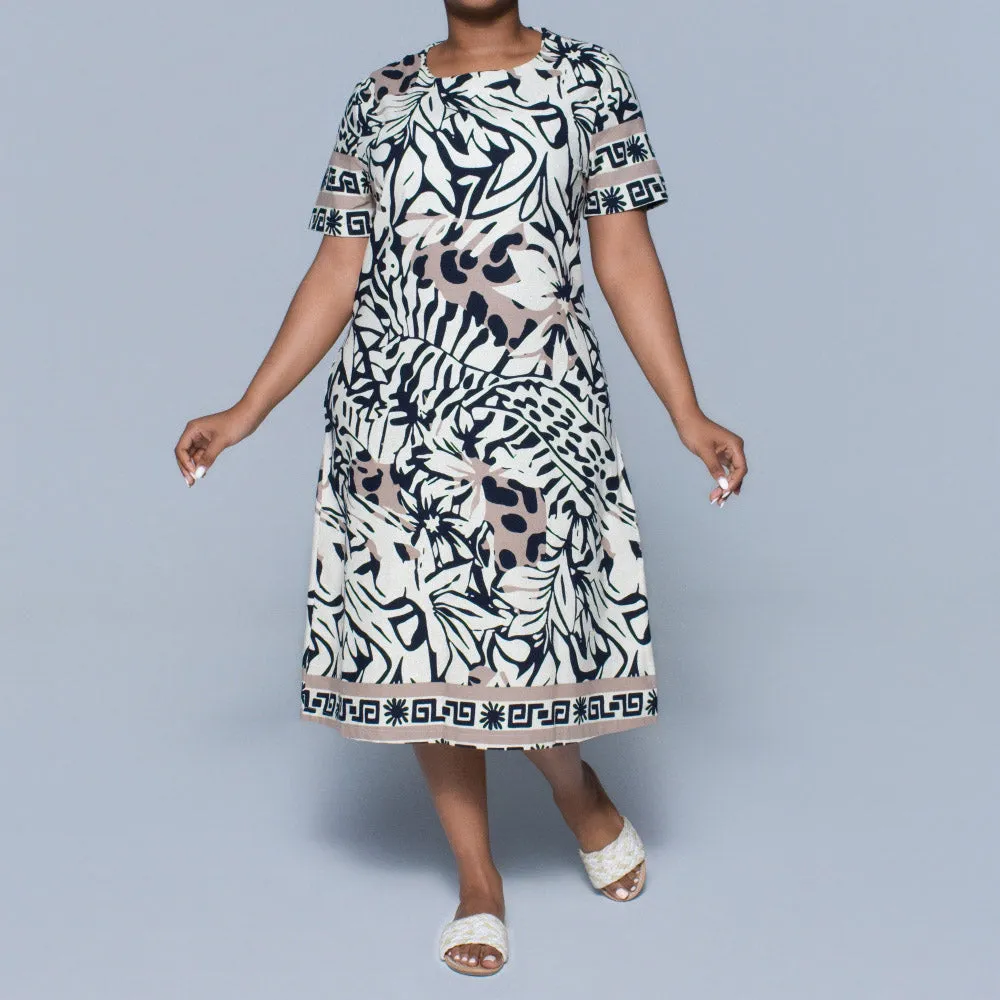 Plus Size Border Print Tunic sold by Fashion World product image thumbnail 4