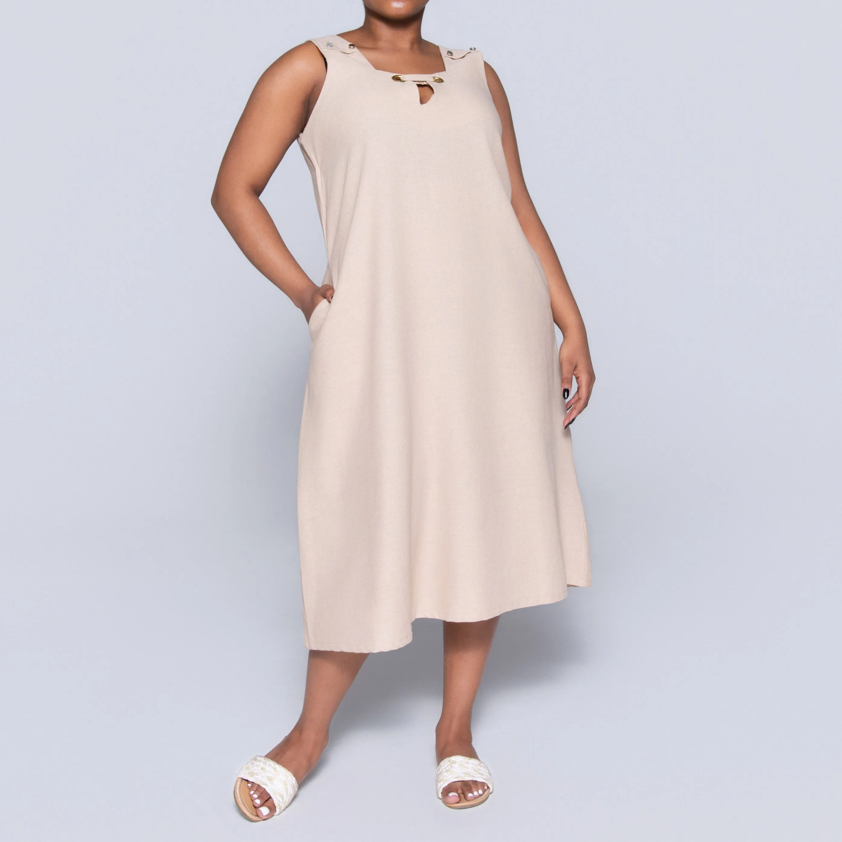 Plus Size Plain Short Sleeve Tunic sold by Fashion World product image thumbnail 2