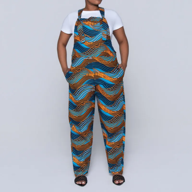 Blue Ethnic Print Jumpsuit sold by Fashion World
