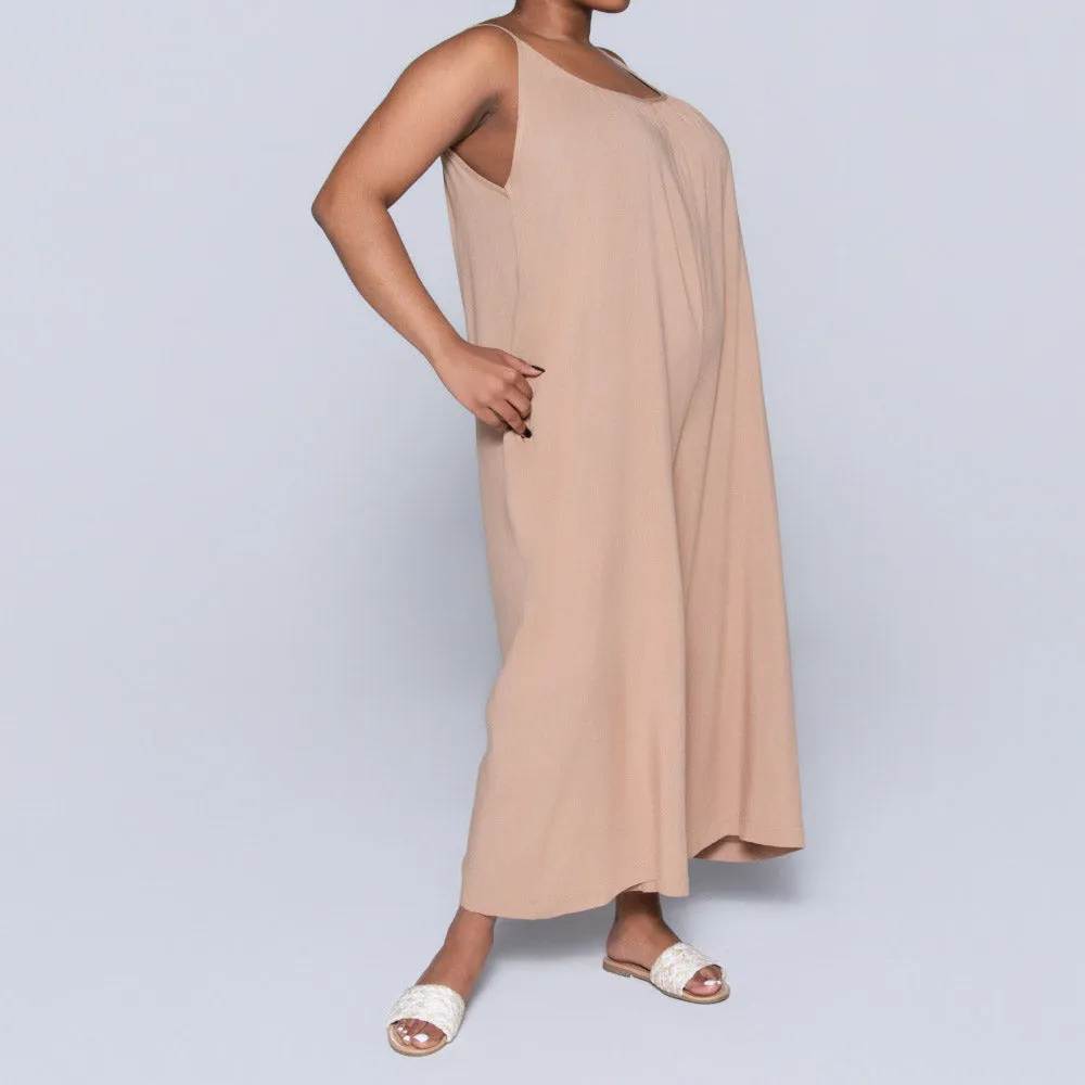 Strappy Plain Camel Jumpsuit sold by Fashion World product image thumbnail 3