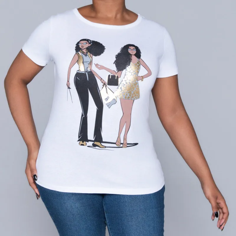 White Handbag Print Top sold by Fashion World