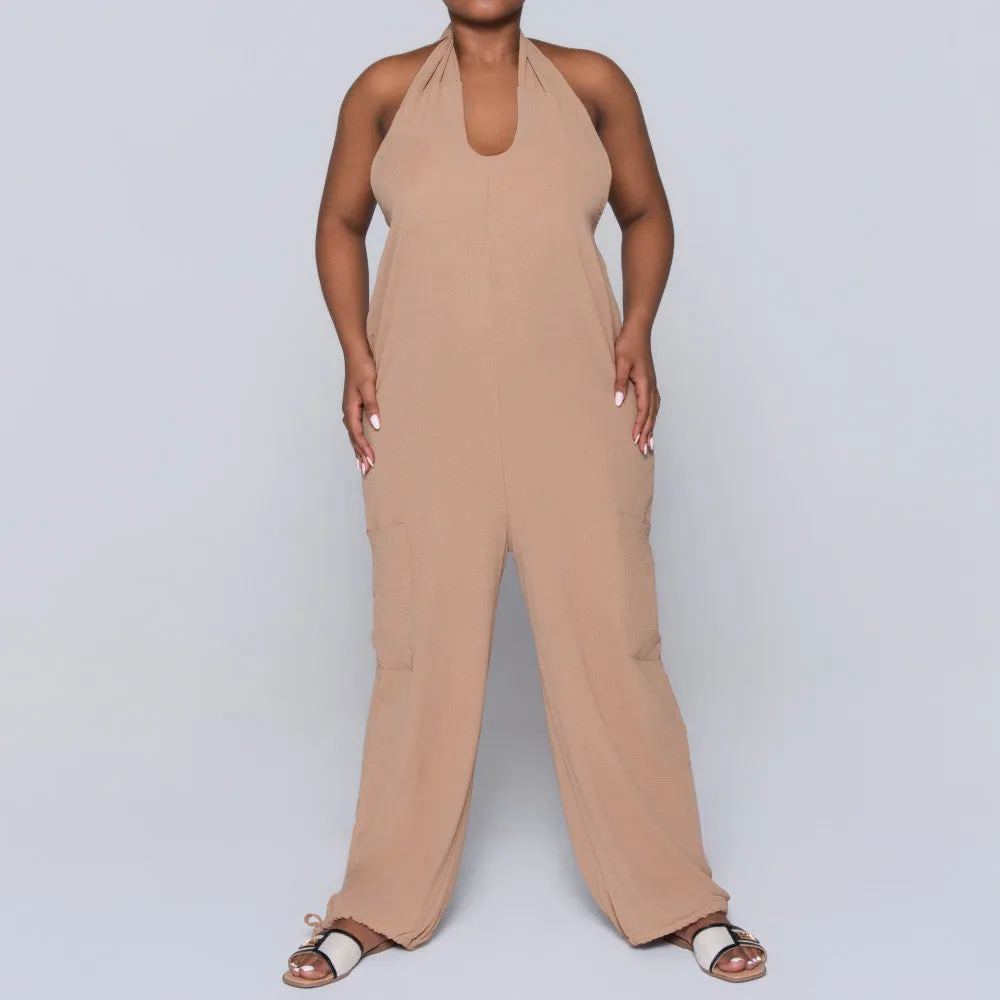Camel Jumpsuit sold by Fashion World