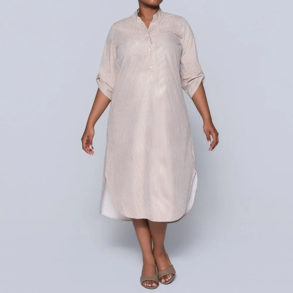 Mocca Plus Size Cotton Striped Tunic sold by Fashion World product image thumbnail 2