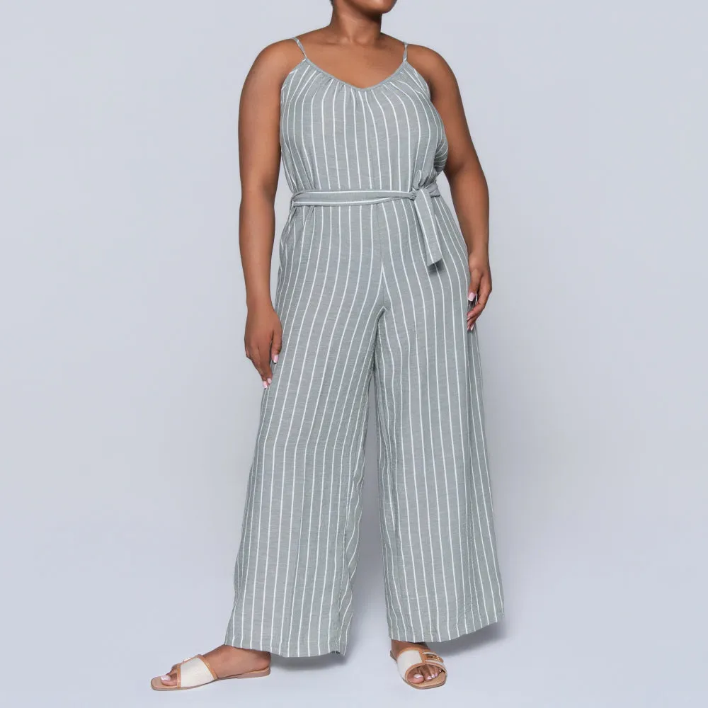 Olive Striped Jumpsuit sold by Fashion World product image thumbnail 5
