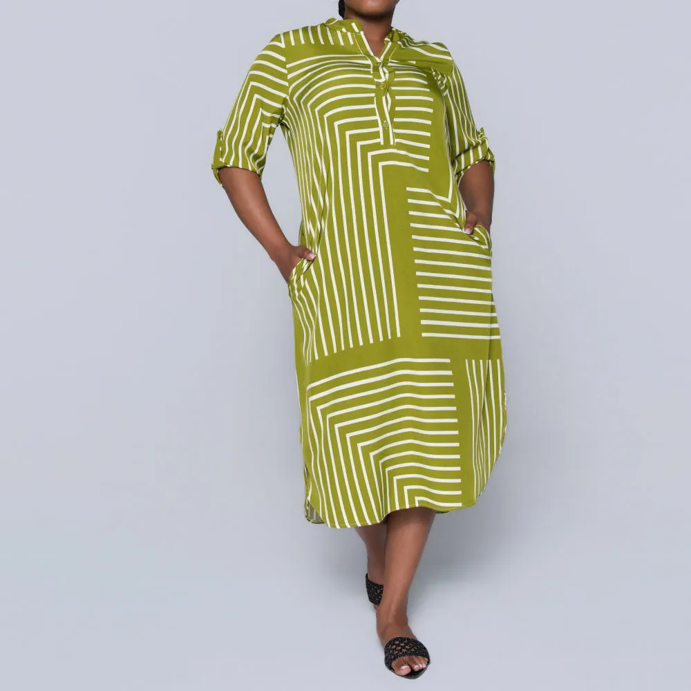 Plus Size Green Printed Tunic sold by Fashion World