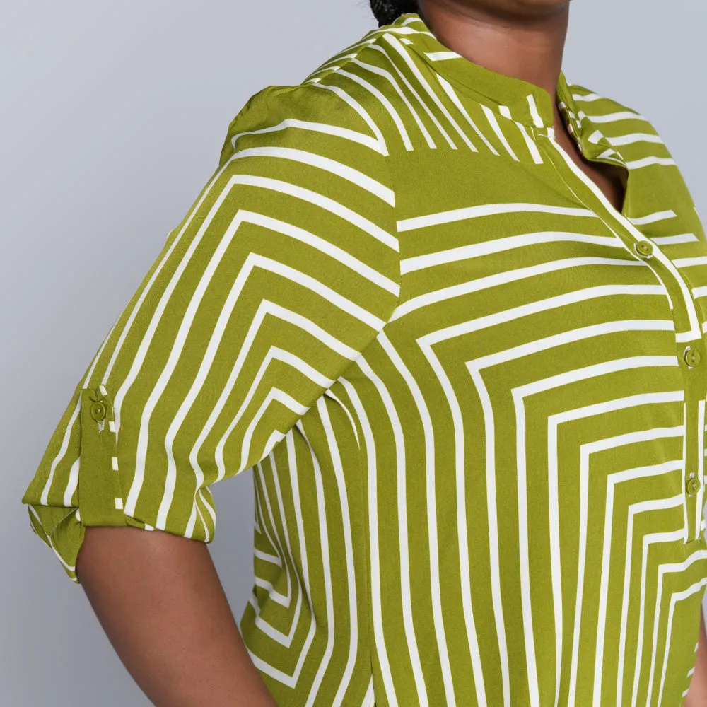 Plus Size Green Printed Tunic sold by Fashion World product image thumbnail 3
