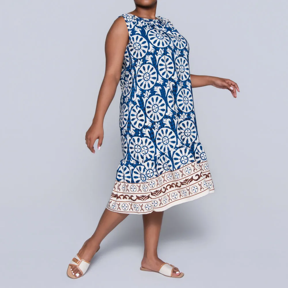 Ladies Printed Blue Tunic sold by Fashion World product image thumbnail 4