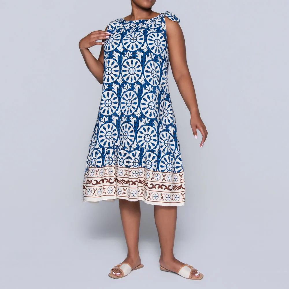 Ladies Printed Blue Tunic sold by Fashion World product image thumbnail 5