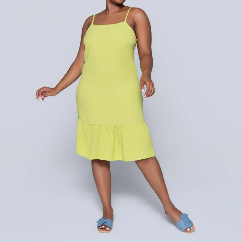 Chartreuse Airflow Strappy Tunic sold by Fashion World