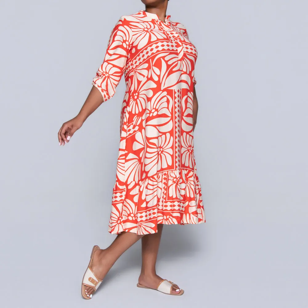 Plus Size Terracotta Tiered Tunic sold by Fashion World product image thumbnail 3