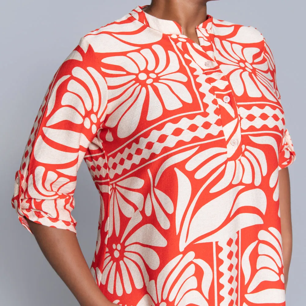 Plus Size Terracotta Tiered Tunic sold by Fashion World product image thumbnail 2