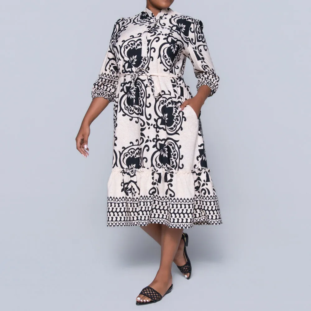 Plus Size Border Print Tunic sold by Fashion World product image thumbnail 2