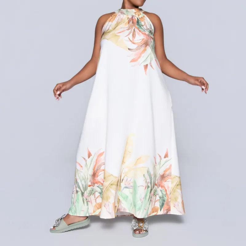 Printed Halter Neck Dress sold by Fashion World