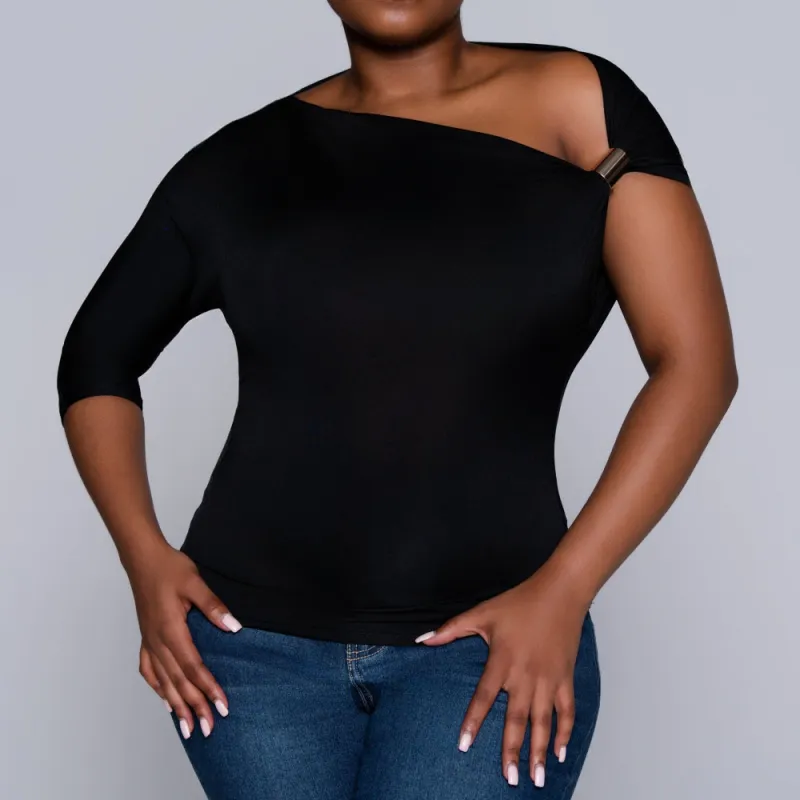 Black Off - Shoulder Top sold by Fashion World