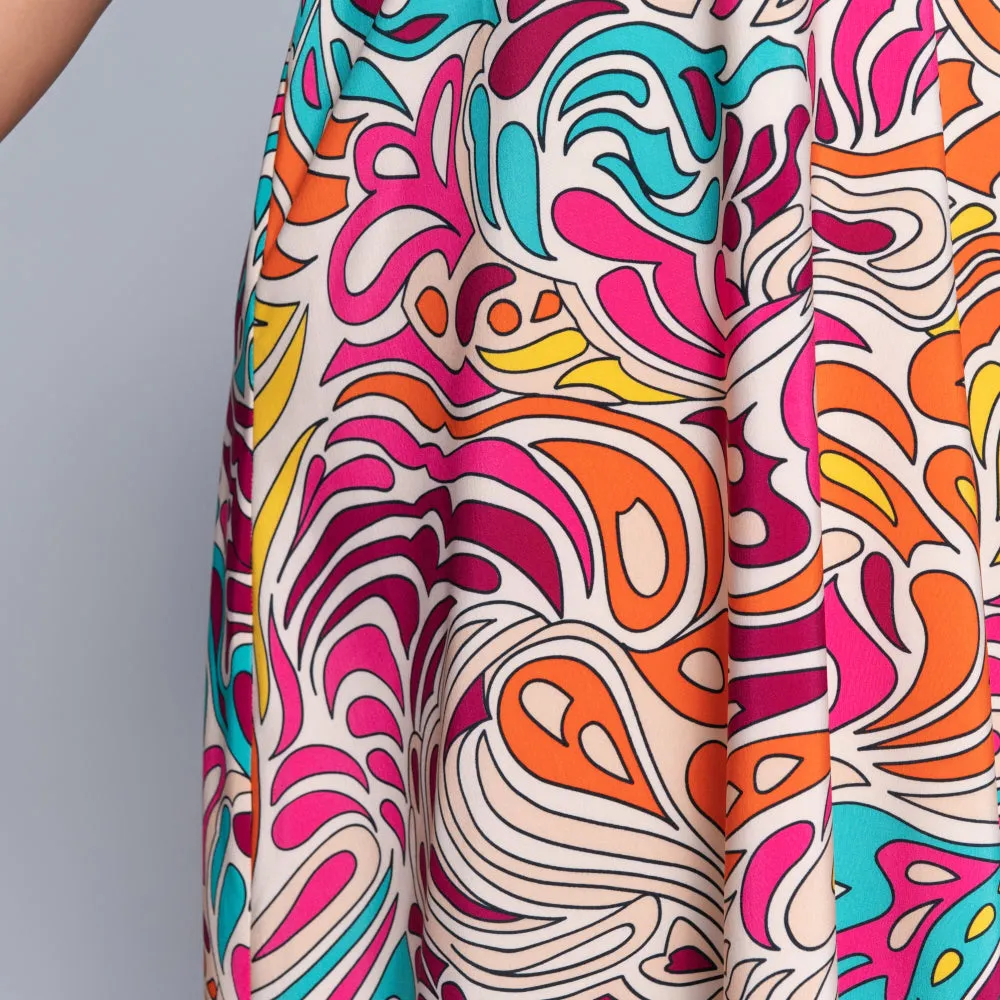 Cap Sleeve Printed Maxi Dress sold by Fashion World product image thumbnail 3