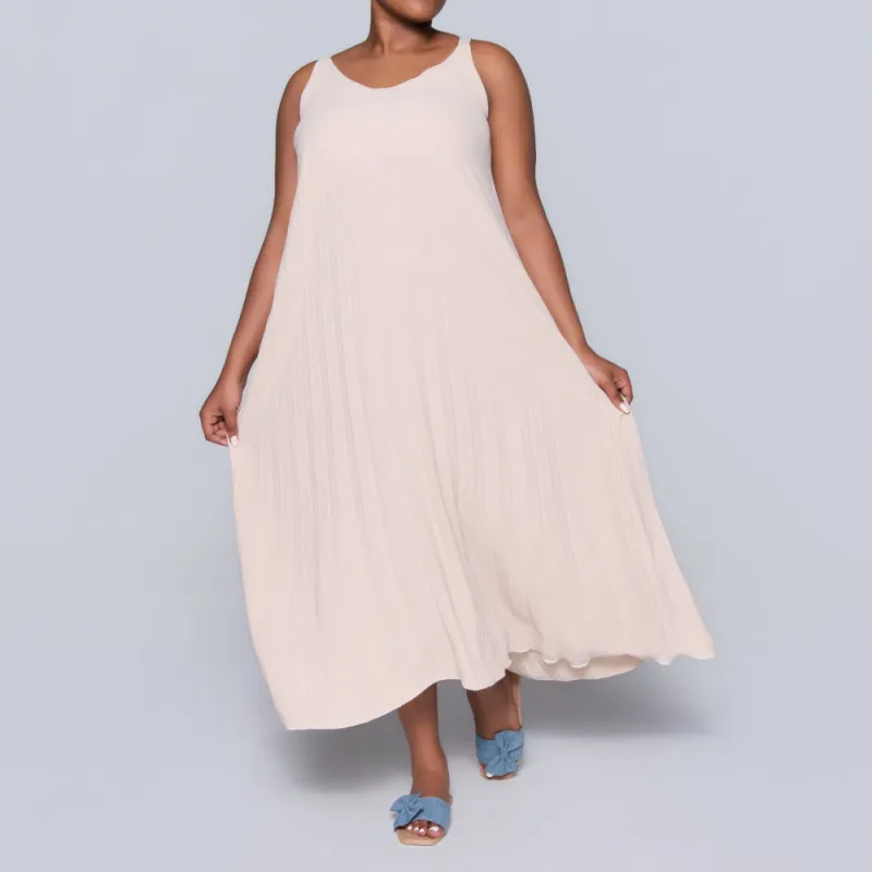 Stone Airflow Pleated Dress sold by Fashion World