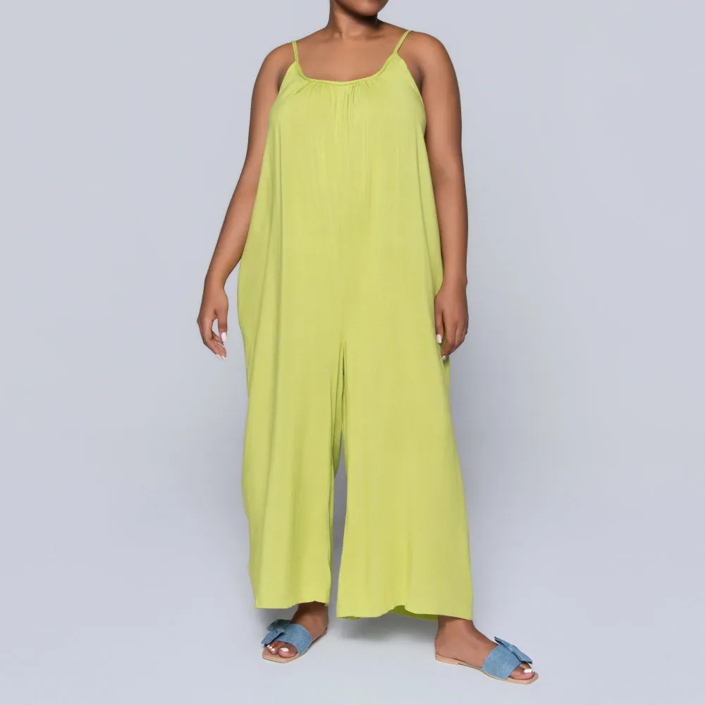 Strappy Chartreuse Viscose Jumpsuit sold by Fashion World product image thumbnail 3