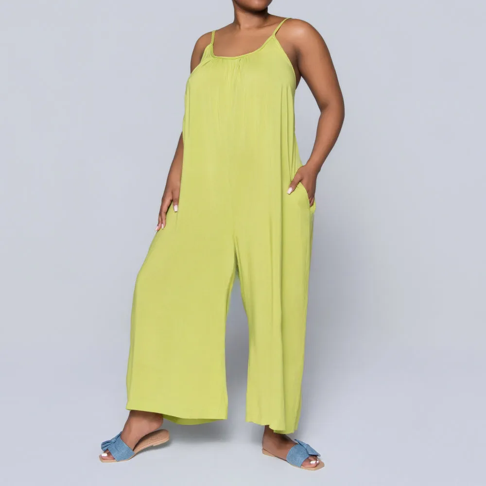 Strappy Chartreuse Viscose Jumpsuit sold by Fashion World product image thumbnail 5