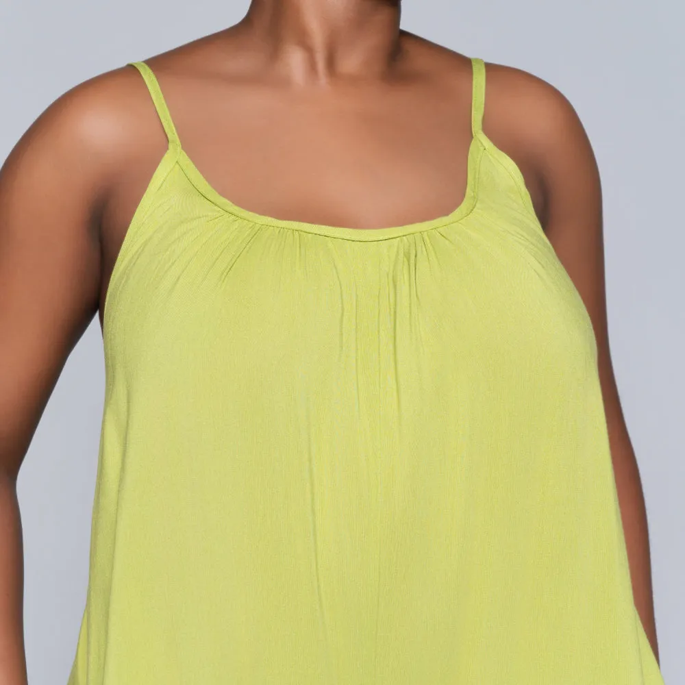 Strappy Chartreuse Viscose Jumpsuit sold by Fashion World product image thumbnail 2