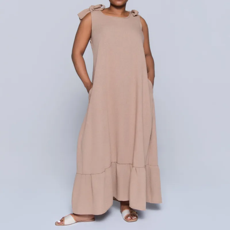 Stone Sleeveless Tiered Dress sold by Fashion World