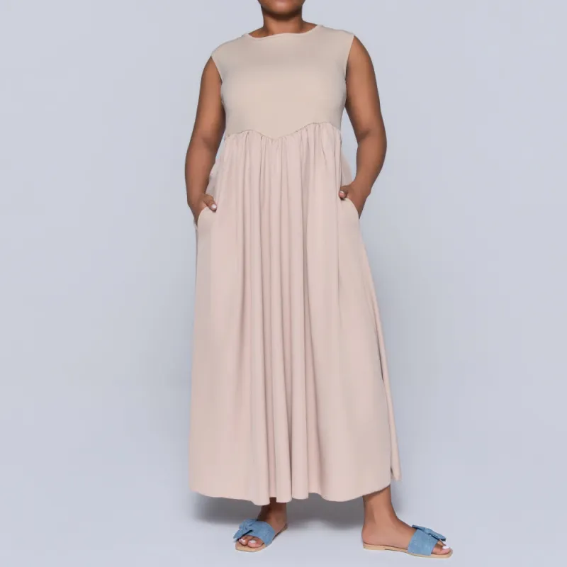 Stone Plus Size Sleeveless Dress sold by Fashion World