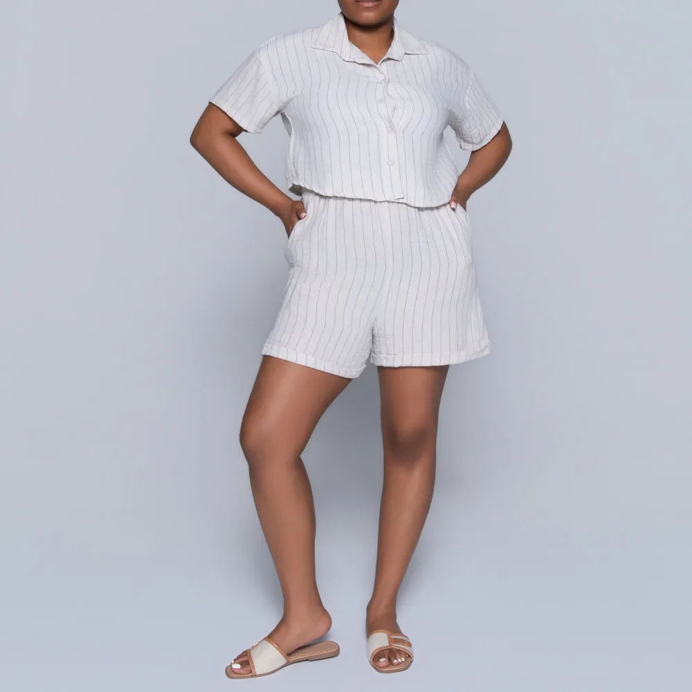 Natural Striped Airflow Top sold by Fashion World product image thumbnail 3