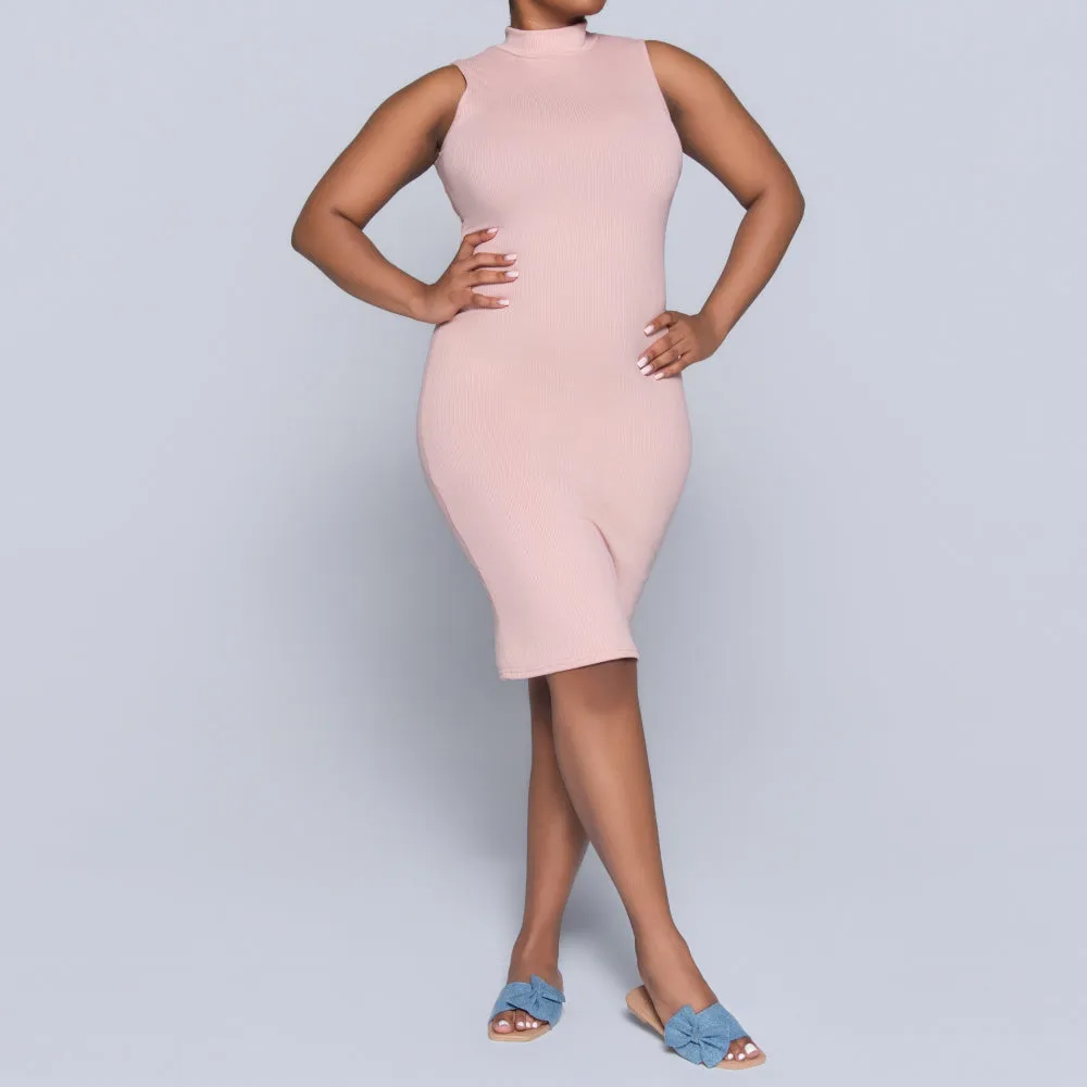 Mink Sleeveless Turtle Neck Dress sold by Fashion World product image thumbnail 4