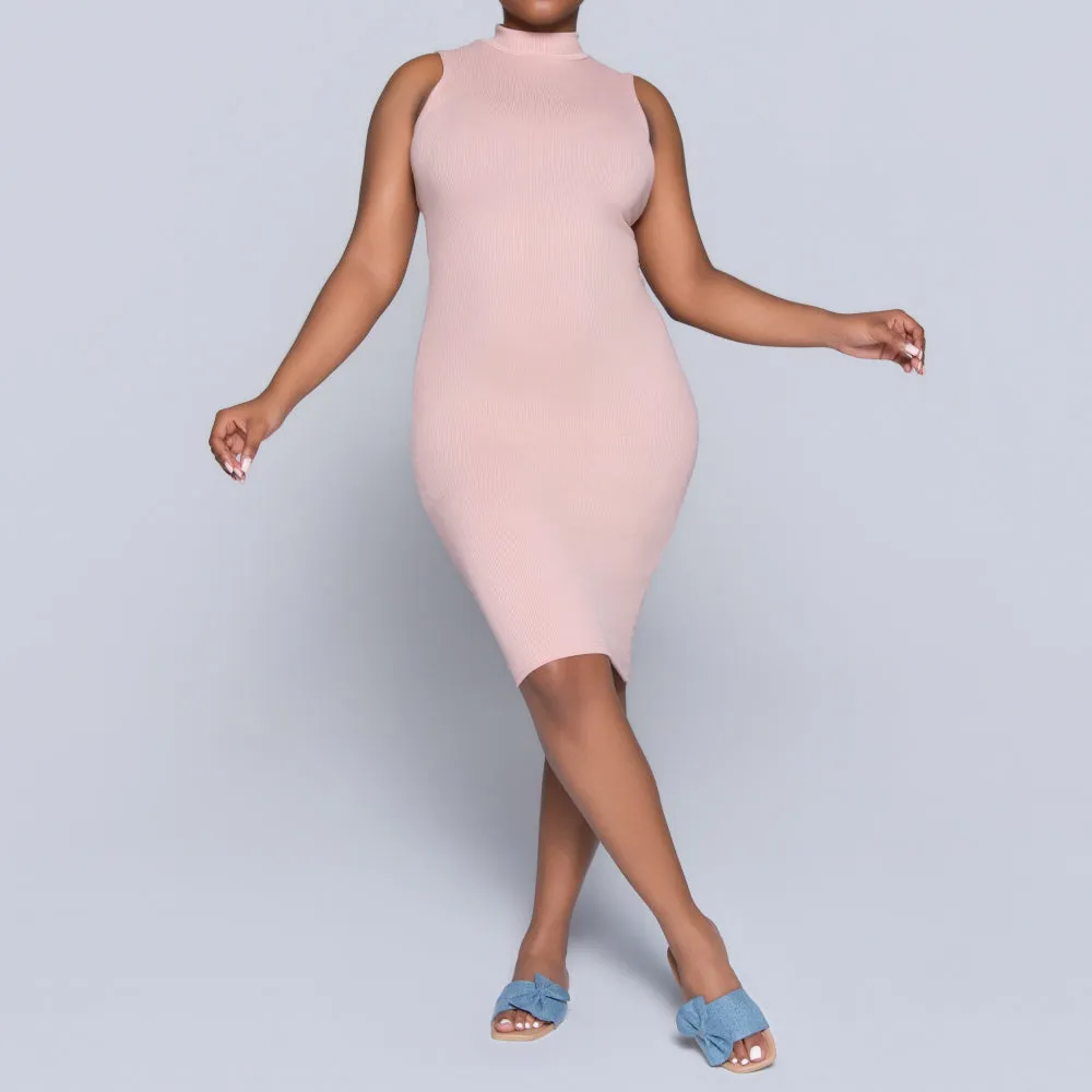 Mink Sleeveless Turtle Neck Dress sold by Fashion World product image thumbnail 5