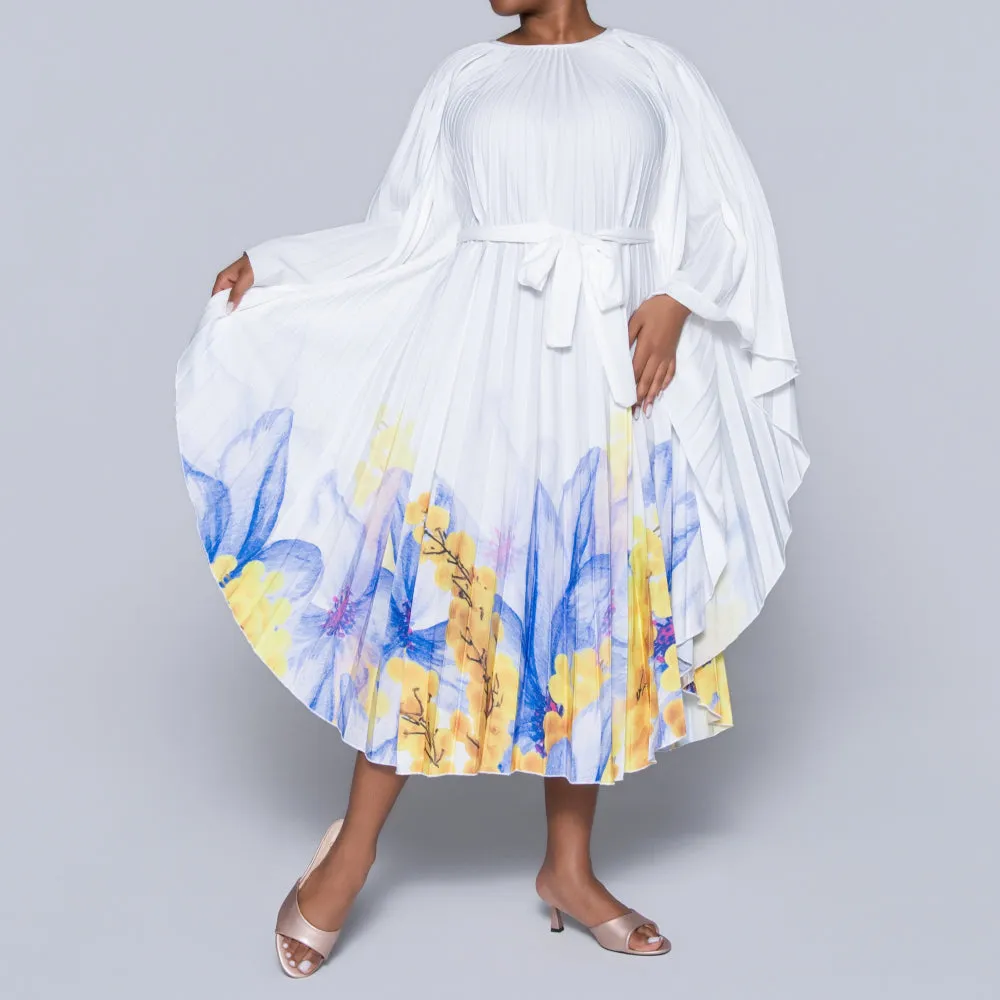 Printed Pleated Tie-Belt Tunic sold by Fashion World product image thumbnail 4