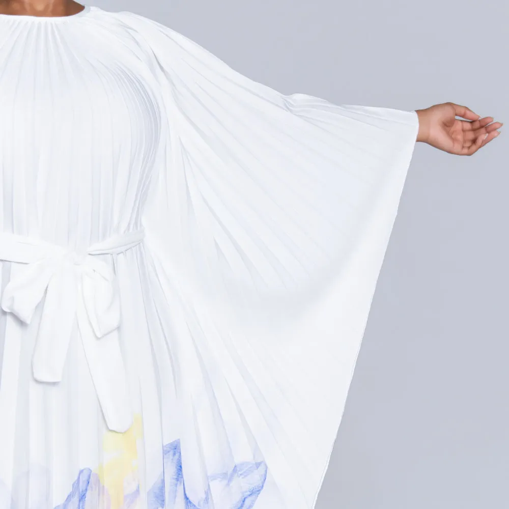 Printed Pleated Tie-Belt Tunic sold by Fashion World product image thumbnail 3