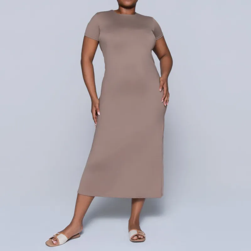 Mocca Short Sleeve Dress sold by Fashion World