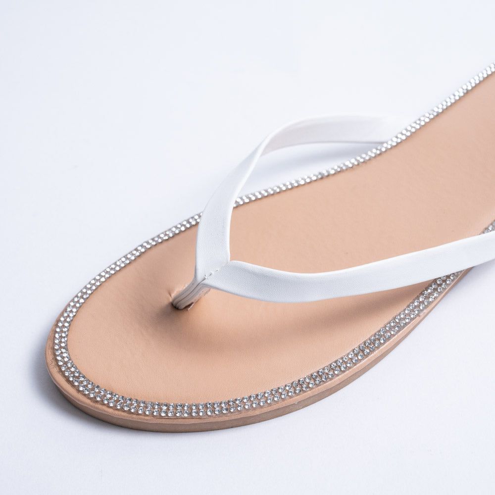 Ladies White Diamante Sandals sold by Fashion World product image thumbnail 2