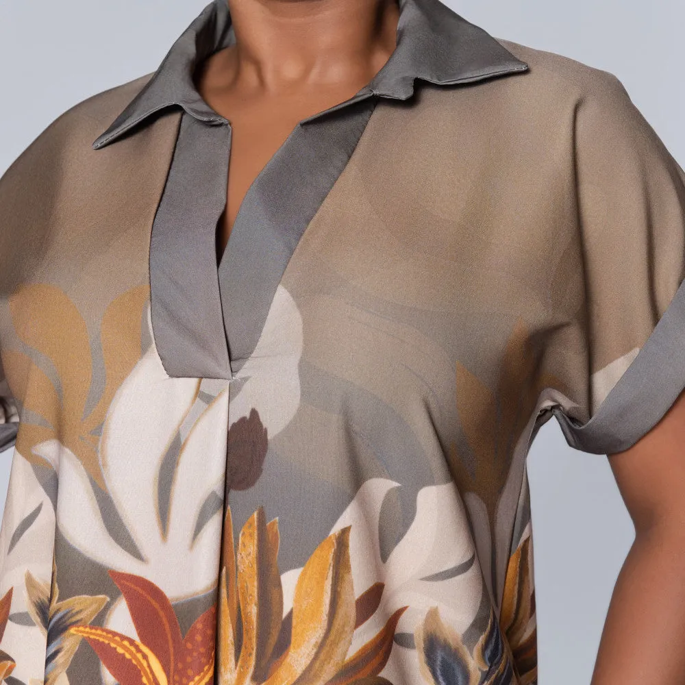 Short Sleeve Border Print Tunic sold by Fashion World product image thumbnail 3