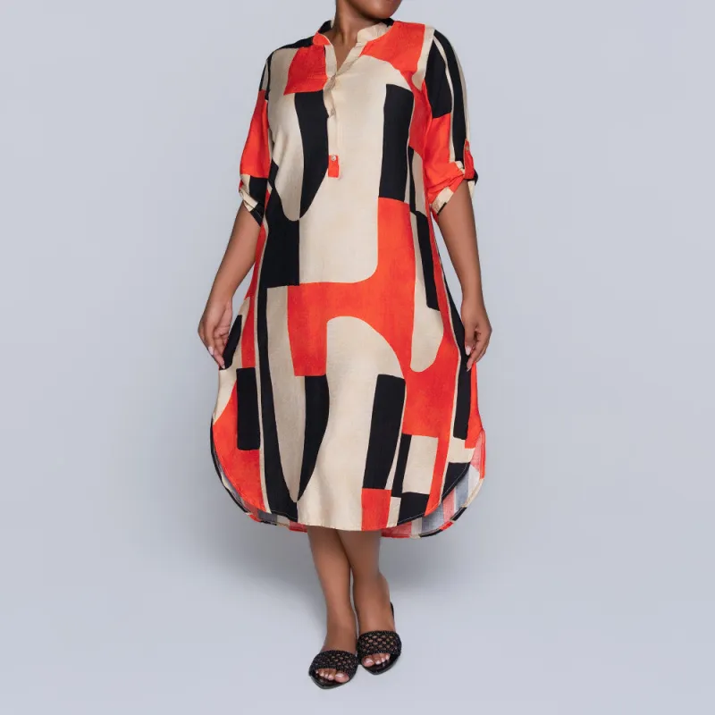 Plus Size Printed Tunic sold by Fashion World