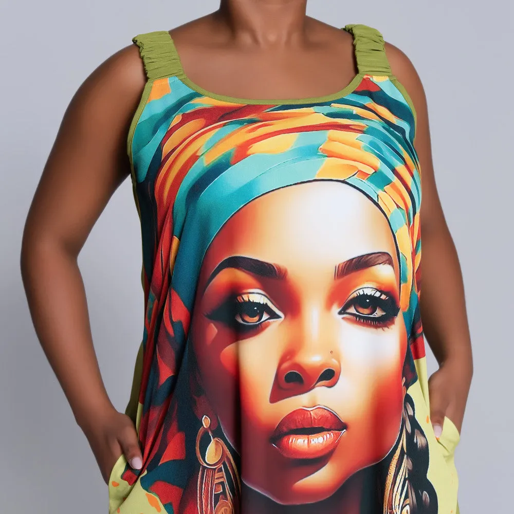 Sleeveless Face Print Plus Size Tunic sold by Fashion World product image thumbnail 3