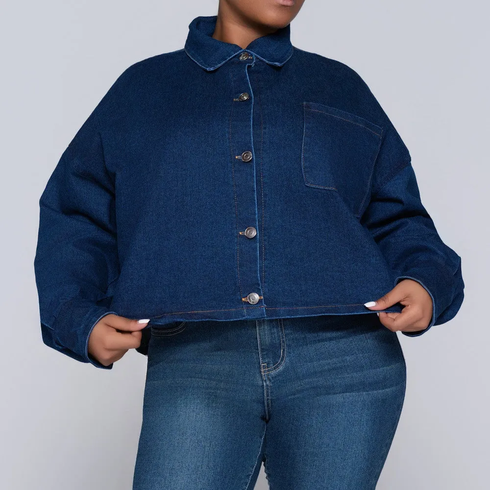 Long Sleeve Denim Pocket Edit Top sold by Fashion World product image thumbnail 4