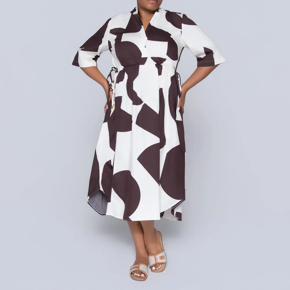 Tie-Belt Printed Poplin Tunic sold by Fashion World