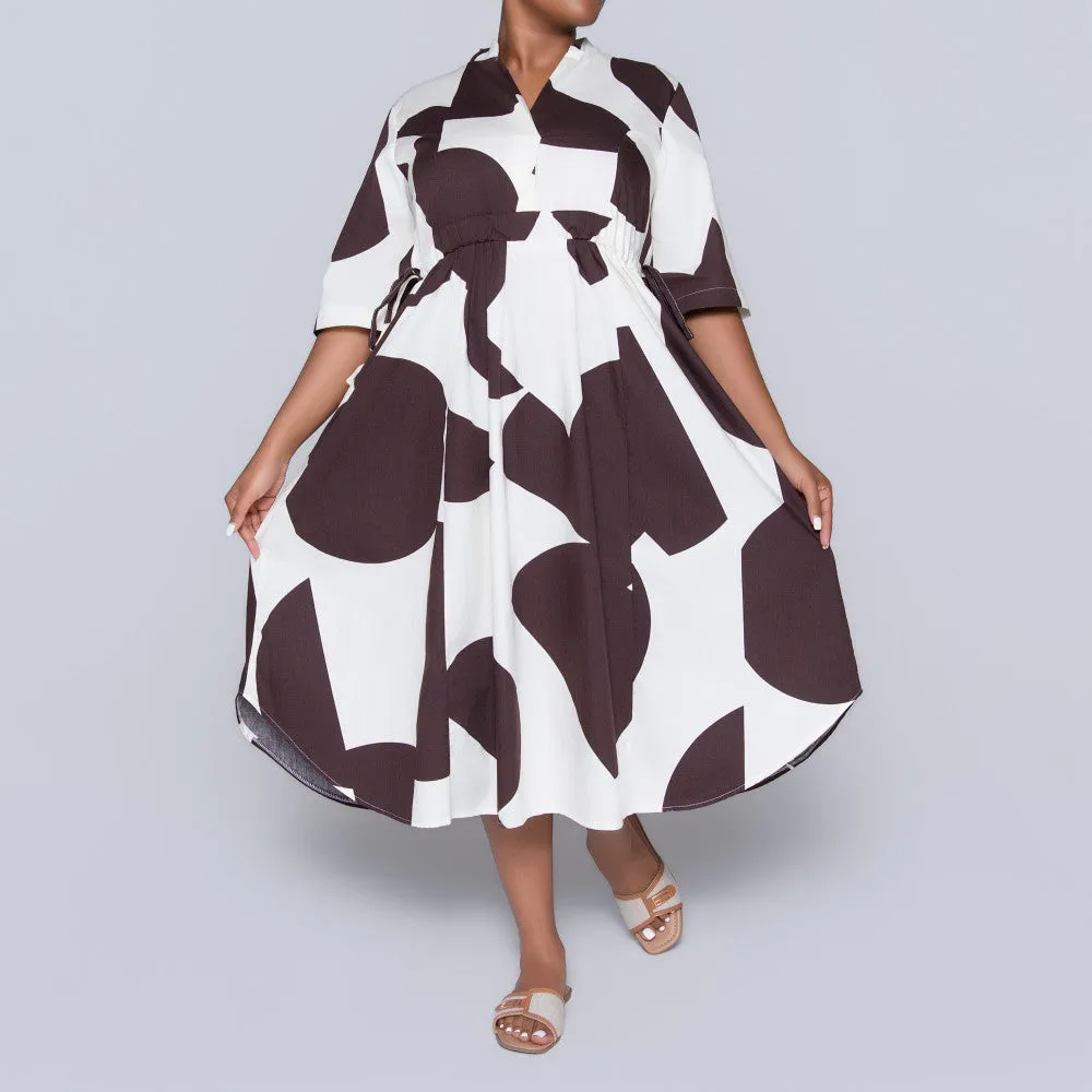 Tie-Belt Printed Poplin Tunic sold by Fashion World product image thumbnail 4