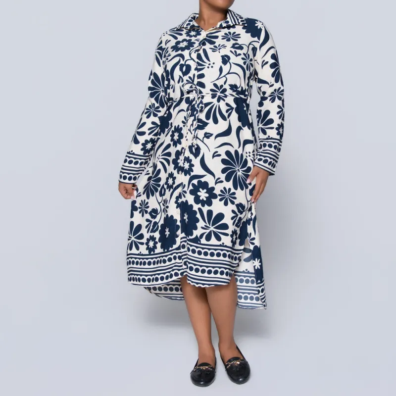 Printed Tie-Belt Tunic made by Fashion World