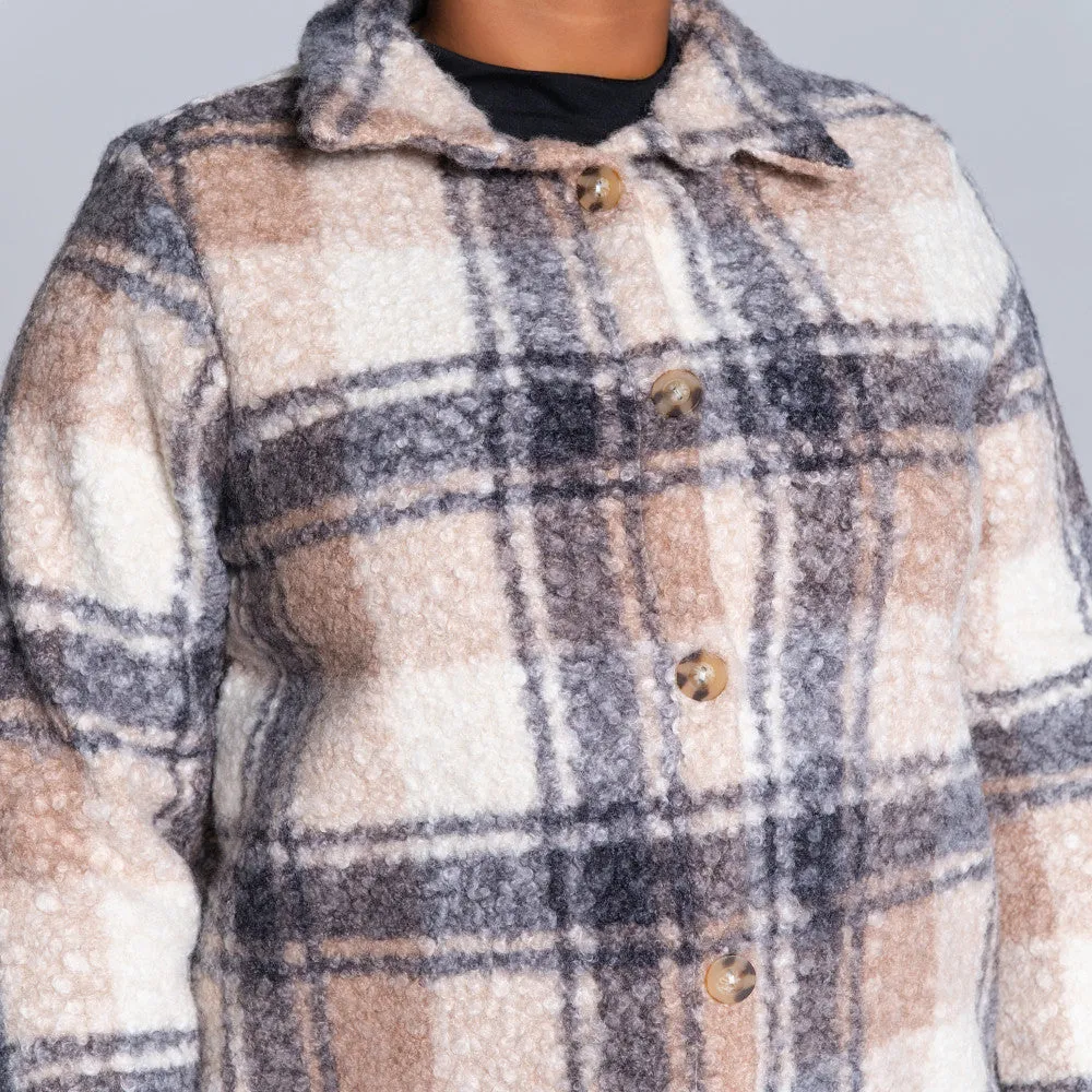 Plus Size Boucle Check Print Top sold by Fashion World product image thumbnail 2