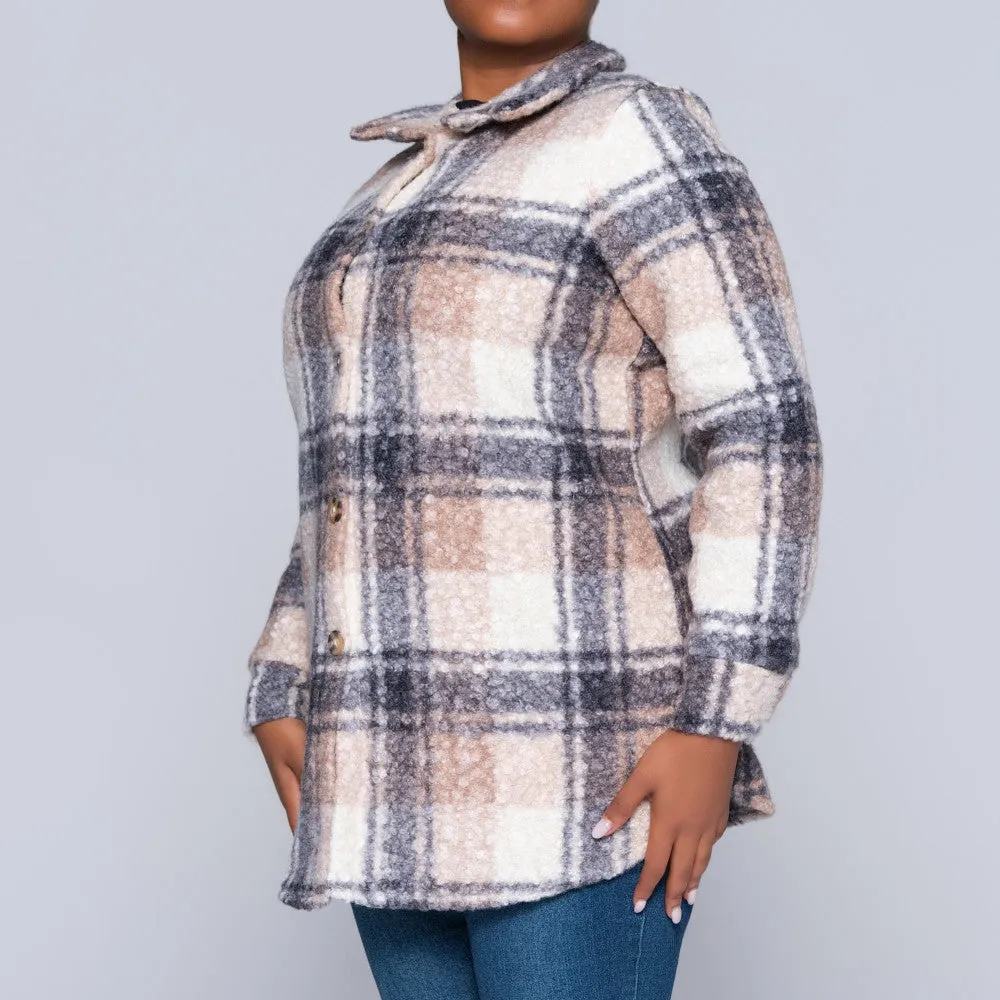 Plus Size Boucle Check Print Top sold by Fashion World product image thumbnail 5