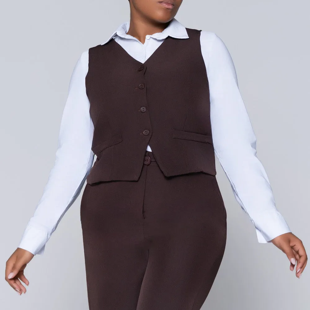 Choc Sleeveless Waistcoat sold by Fashion World product image thumbnail 5
