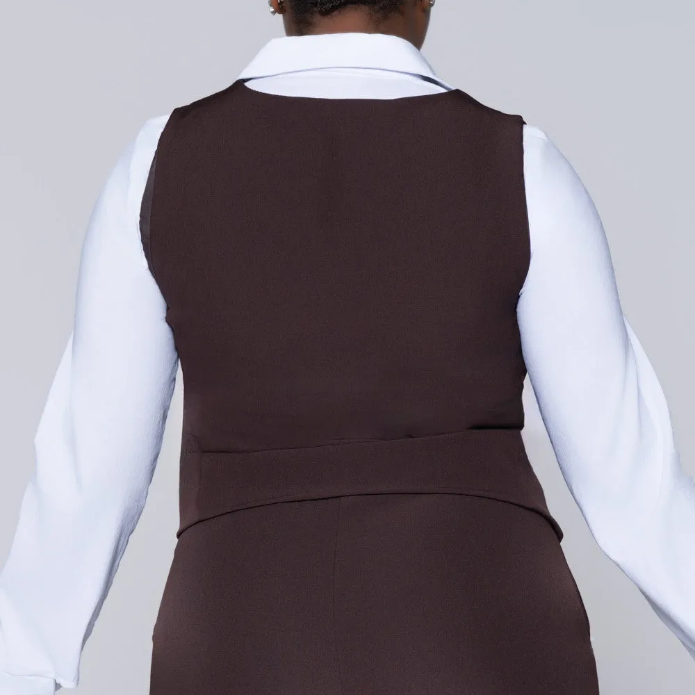 Choc Sleeveless Waistcoat sold by Fashion World product image thumbnail 2
