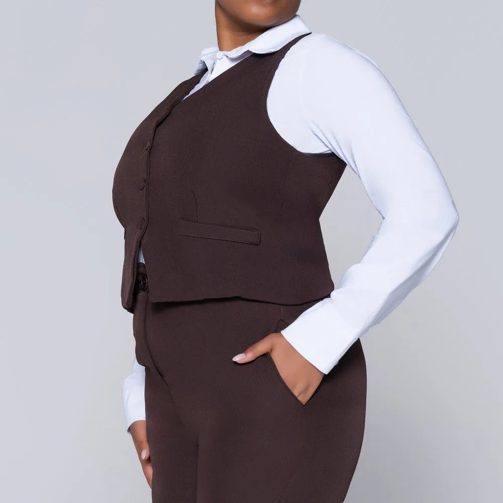 Choc Sleeveless Waistcoat sold by Fashion World product image thumbnail 4