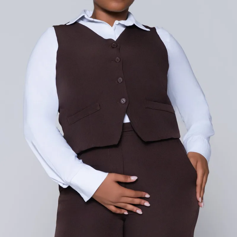 Choc Sleeveless Waistcoat made by Fashion World