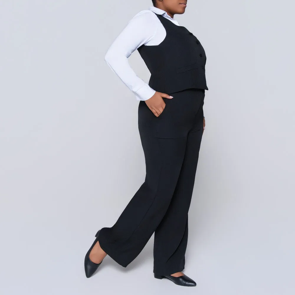 Black Sleeveless Waistcoat sold by Fashion World product image thumbnail 5